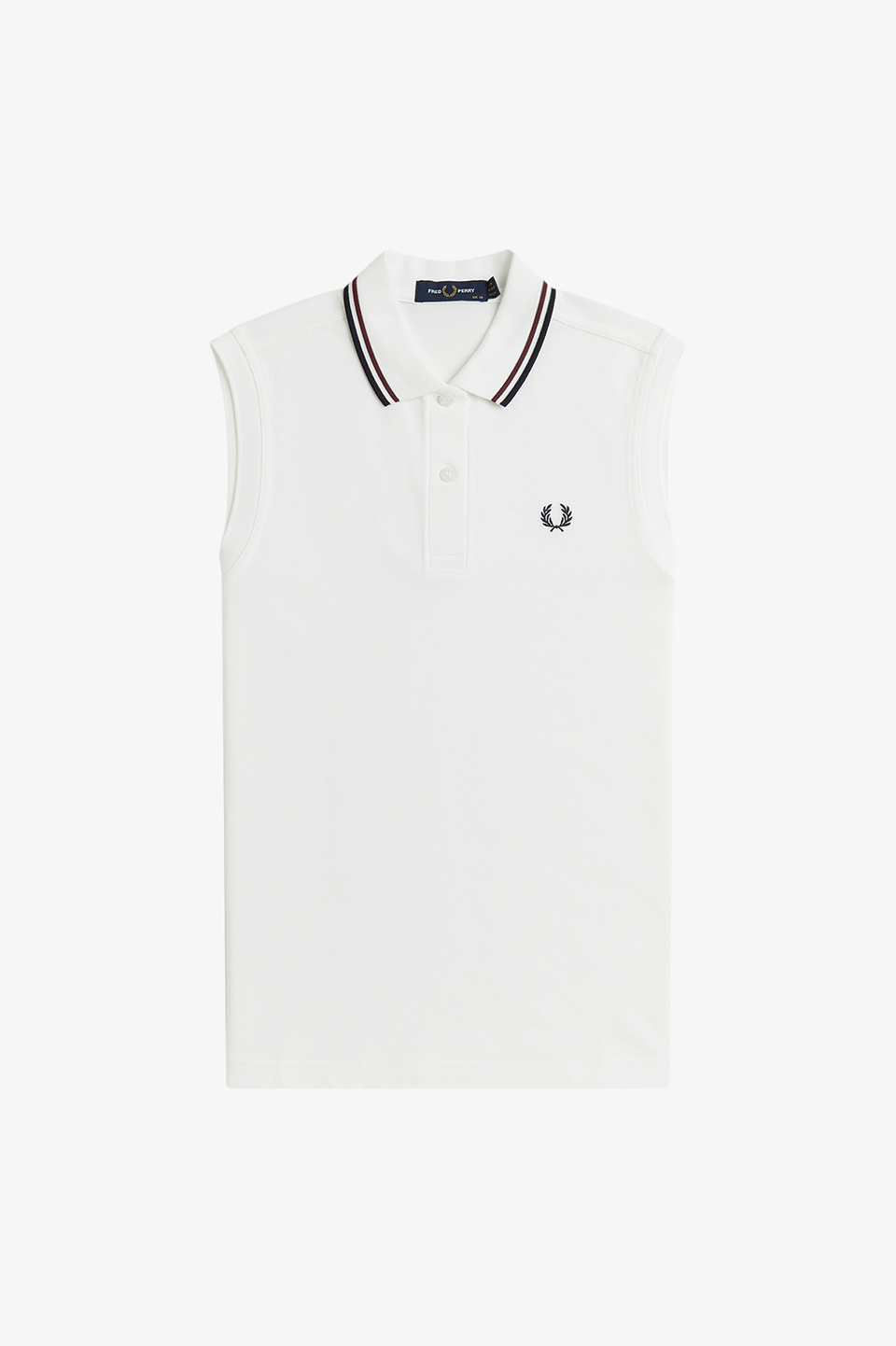 FRED PERRY(フレッドペリー) 半袖カットソー サイズUSA6 M レディース美品  - アイボリー シワ加工 FRED PERRY（フレッドペリー） tシャツ 別注 ワンポイントロゴ刺繍