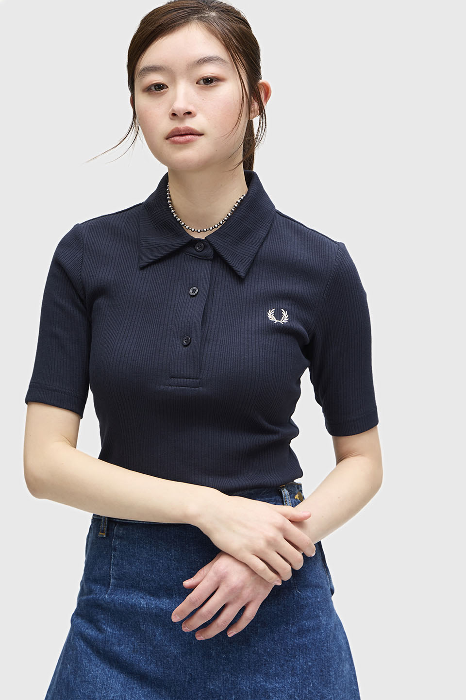 Ribbed Polo Shirt