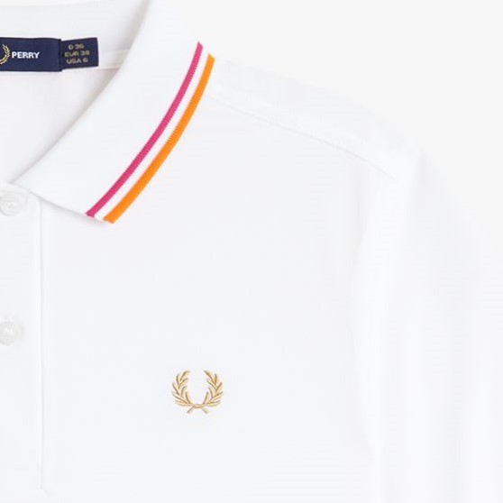 Twin Tipped Fred Perry Tennis Shirt(8 100：WHITE): | FRED