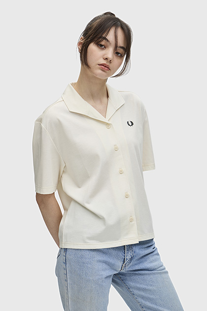 Open Collar Jersey Shirt