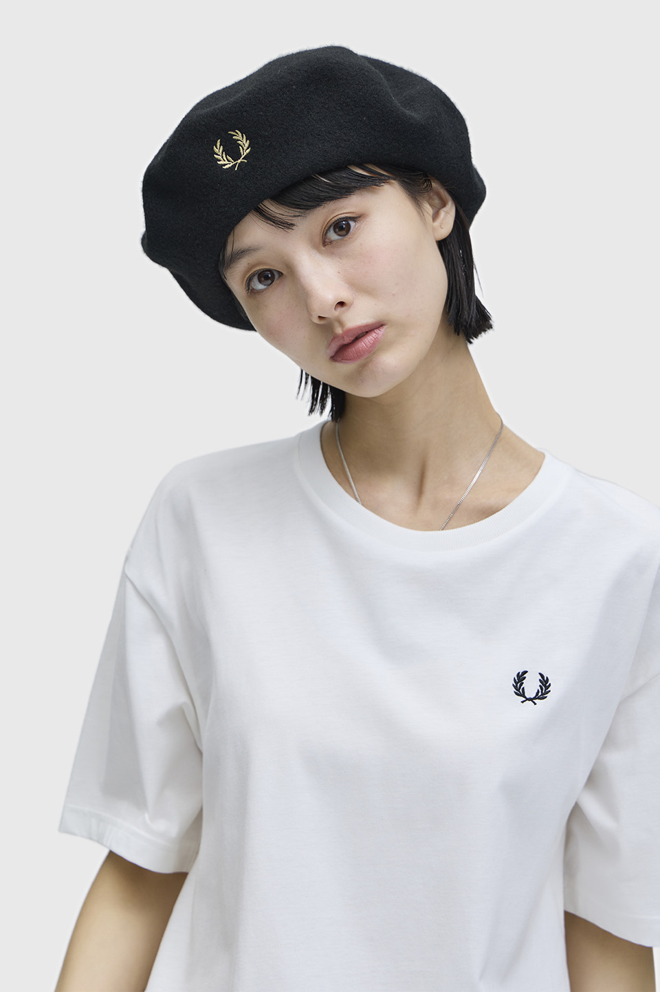 Beret(1SZ 90A：BLACK / CHAMPAGNE): | FRED PERRY JAPAN | フレッド