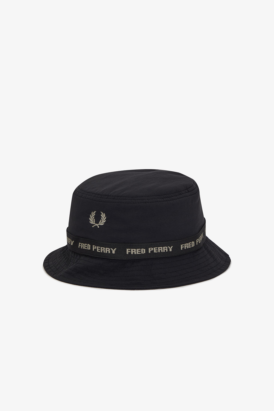 Branded Taped Bucket Hat(L 102：BLACK): | FRED PERRY JAPAN