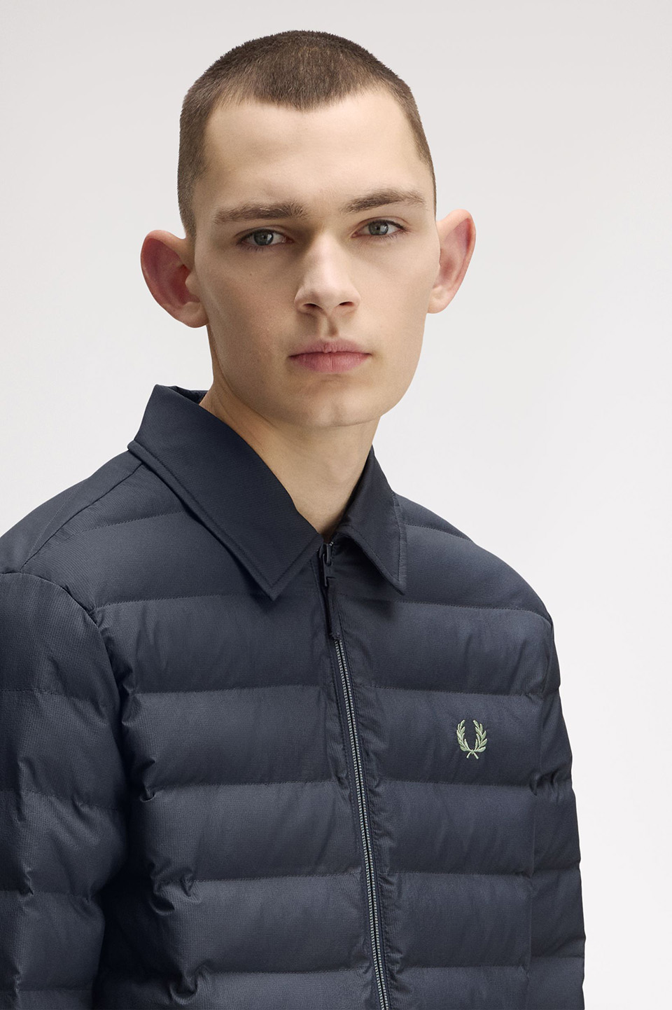 Collared Insulated Jacket(S 738：DARK AIRFORCE): | FRED