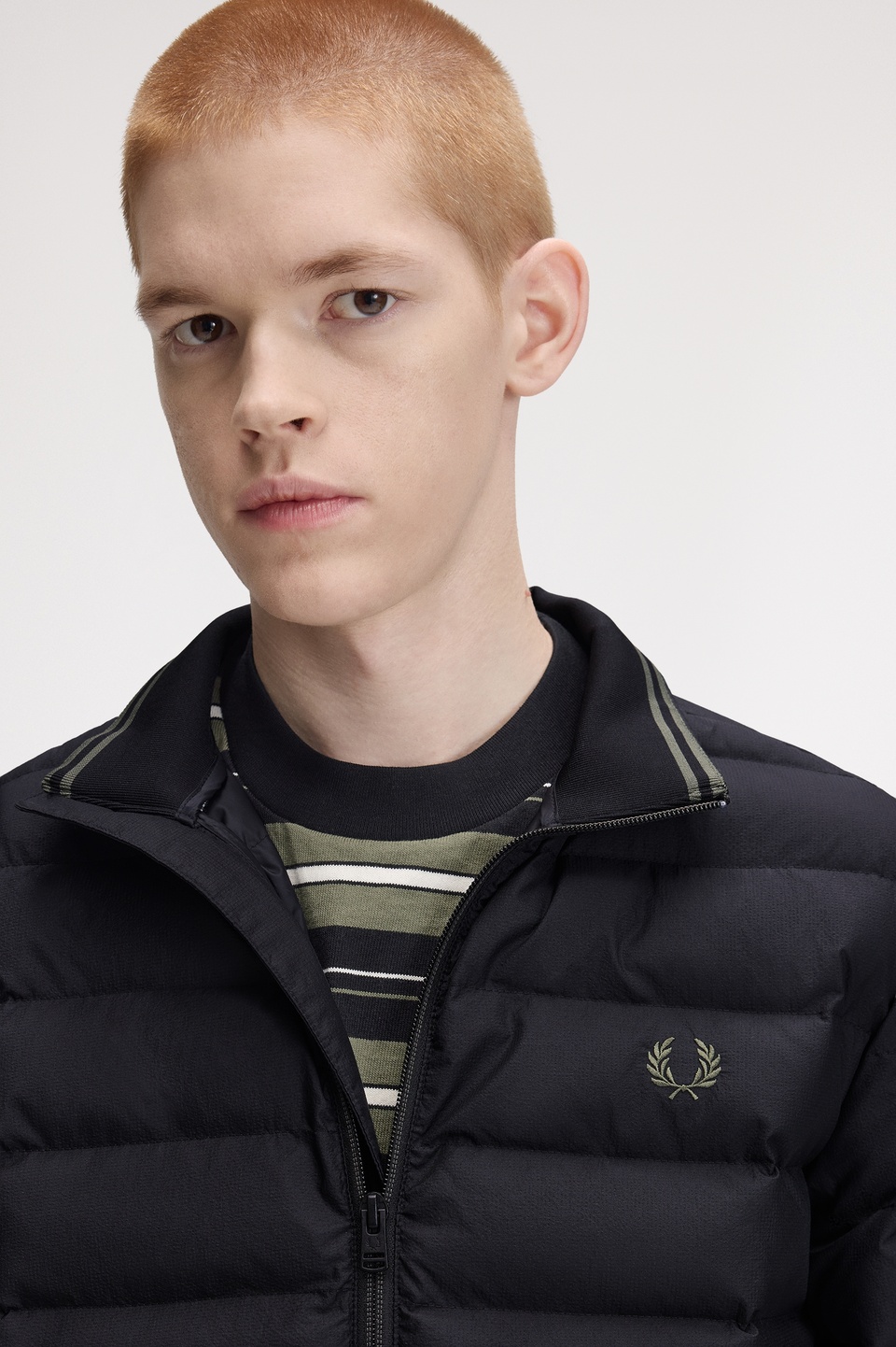 Raglan Sleeve Padded Jacket(L 184：BLACK): | FRED PERRY JAPAN