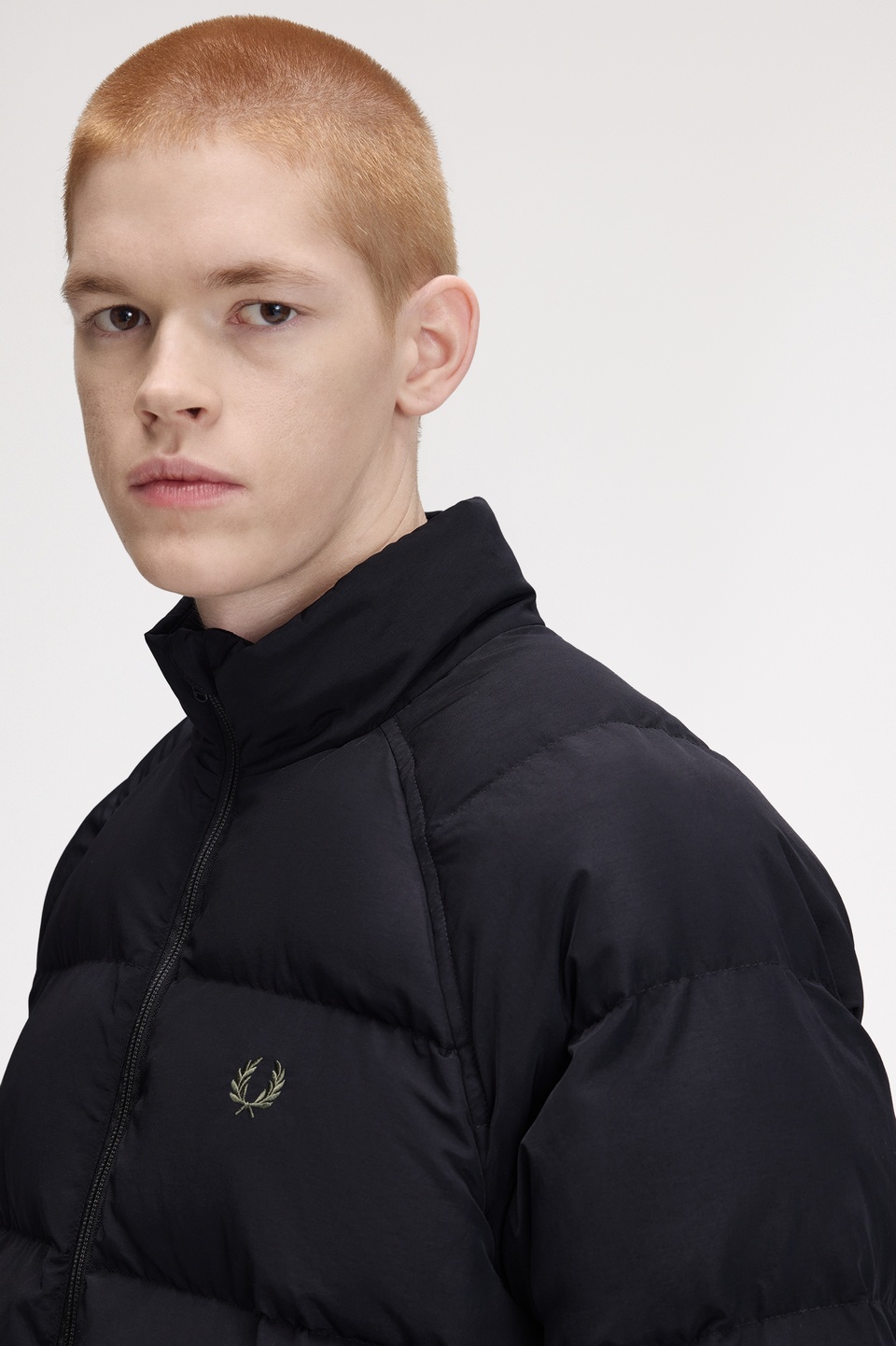 Raglan Sleeve Padded Jacket(L 184：BLACK): | FRED PERRY JAPAN