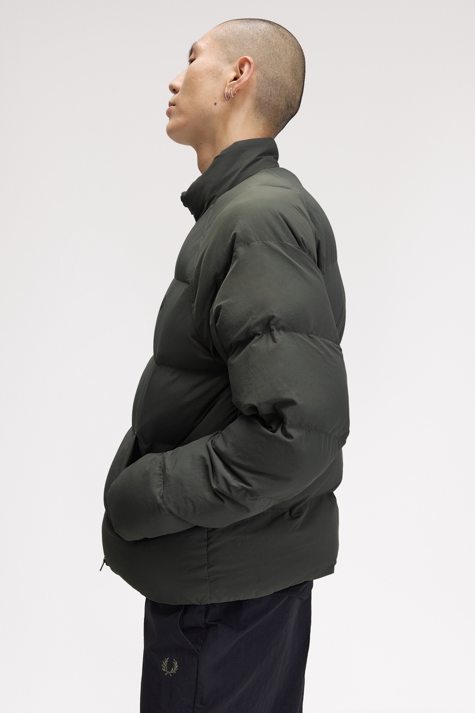 Raglan Sleeve Padded Jacket(S 638：FIELD GREEN): | FRED PERRY