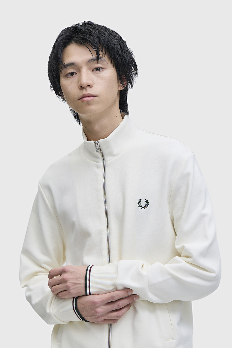 Zip Through Sweatshirt(XL 560：ECRU): | FRED PERRY JAPAN