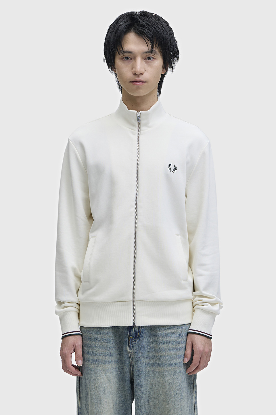 Zip Through Sweatshirt(XL 560：ECRU): | FRED PERRY JAPAN