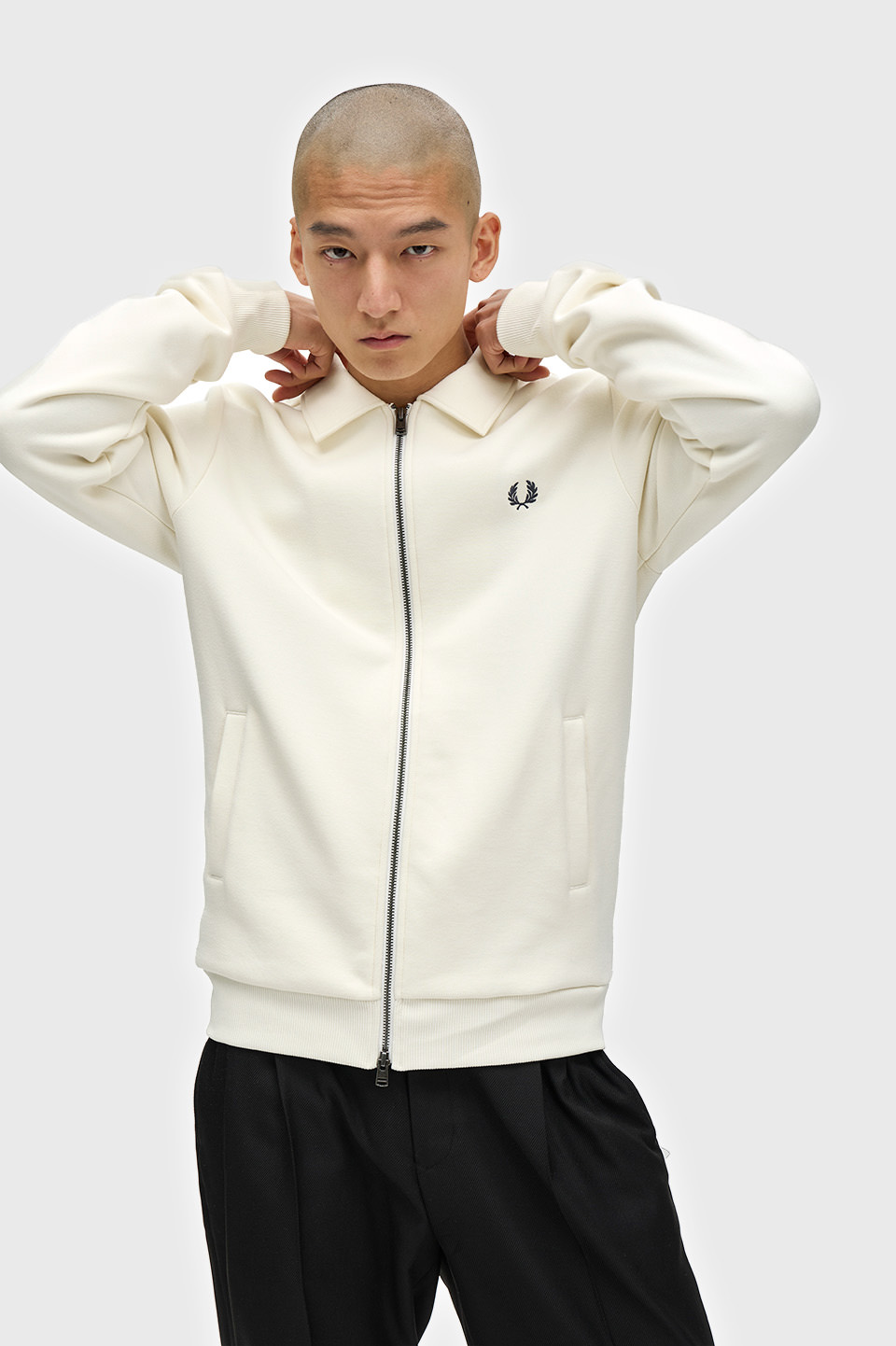 Zip Through Collared Sweatshirt
