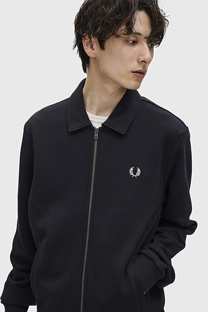 Zip Through Collared Sweatshirt