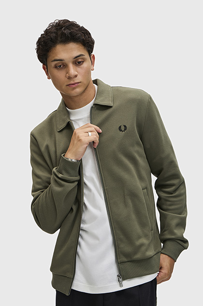 Zip Through Collared Sweatshirt