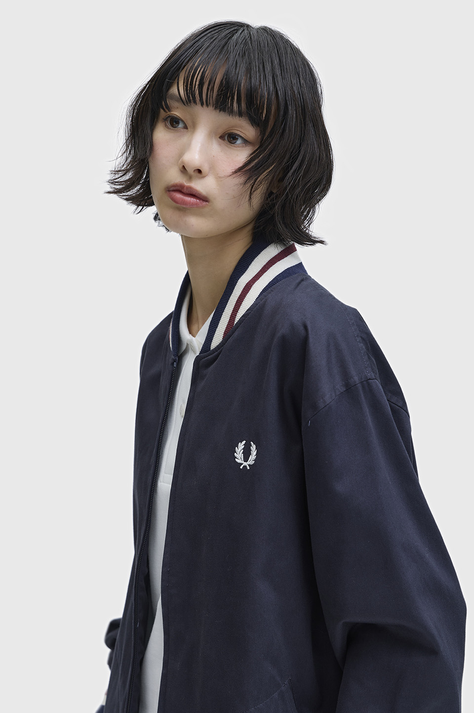 Twill Tennis Bomber Jacket(S 608：NAVY): | FRED PERRY JAPAN