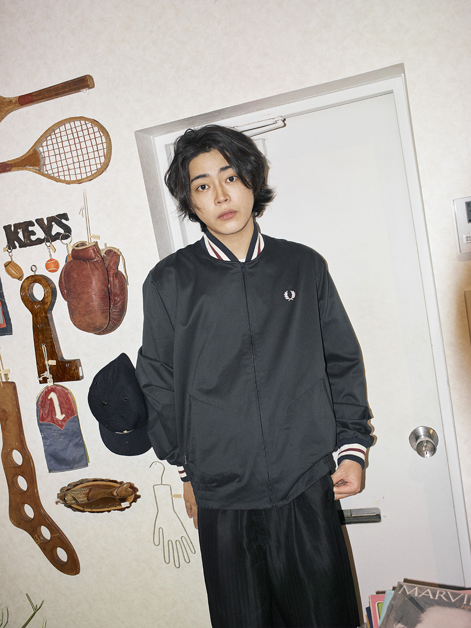 Twill Tennis Bomber Jacket(S 608：NAVY): | FRED PERRY JAPAN