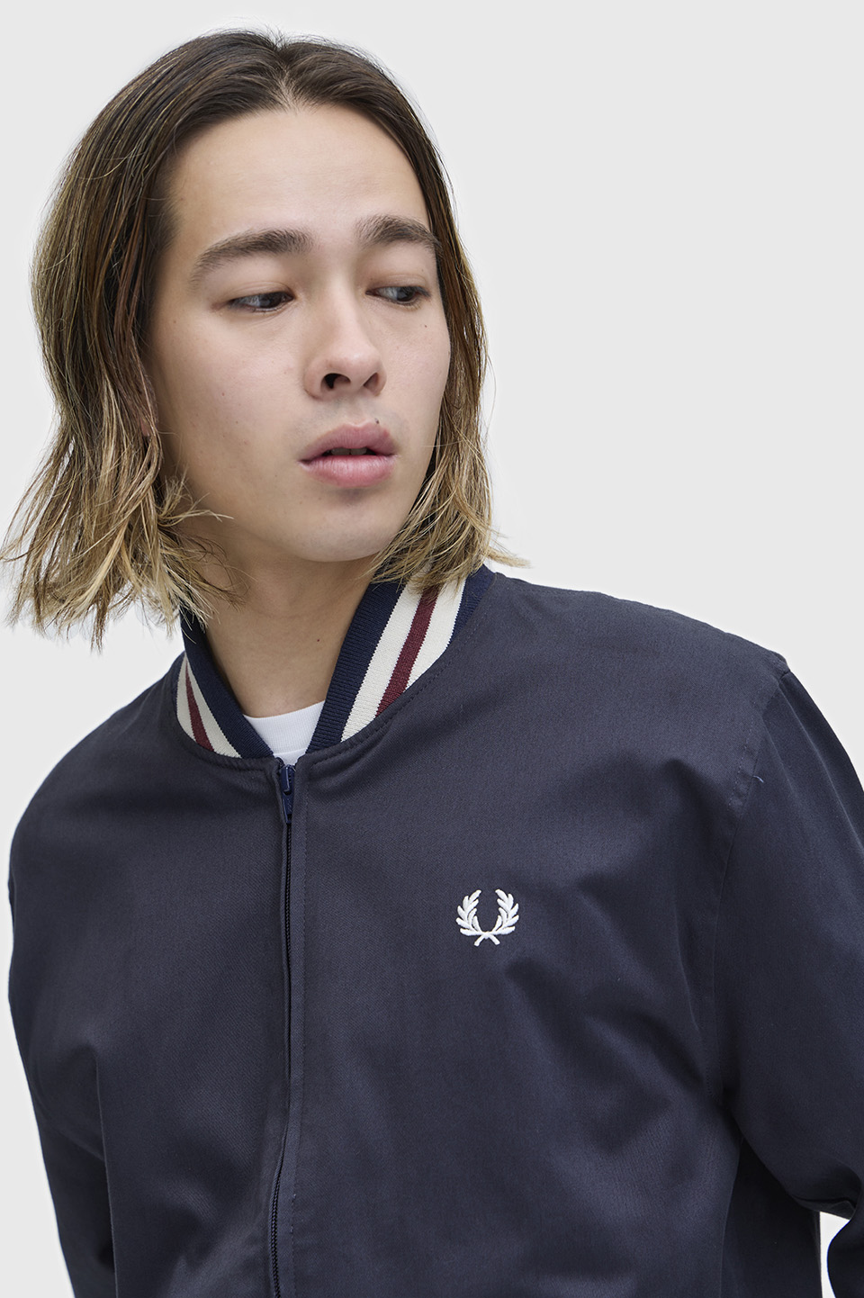 Twill Tennis Bomber Jacket(S 608：NAVY): | FRED PERRY JAPAN
