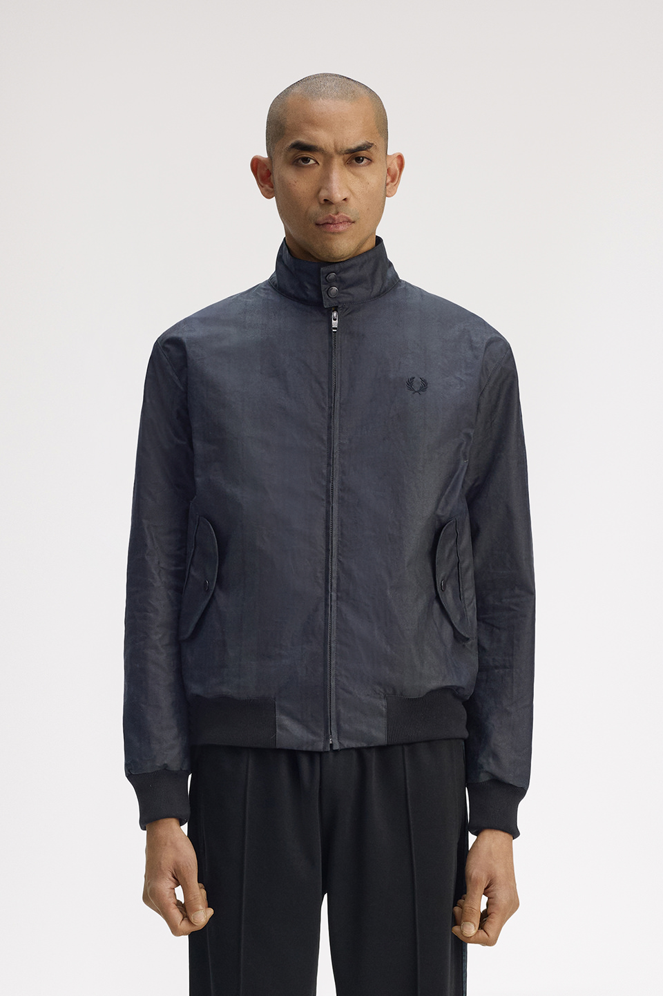 Black Watch Tartan Waxed Harrington Jacket(M 37A：BLACK WATCH