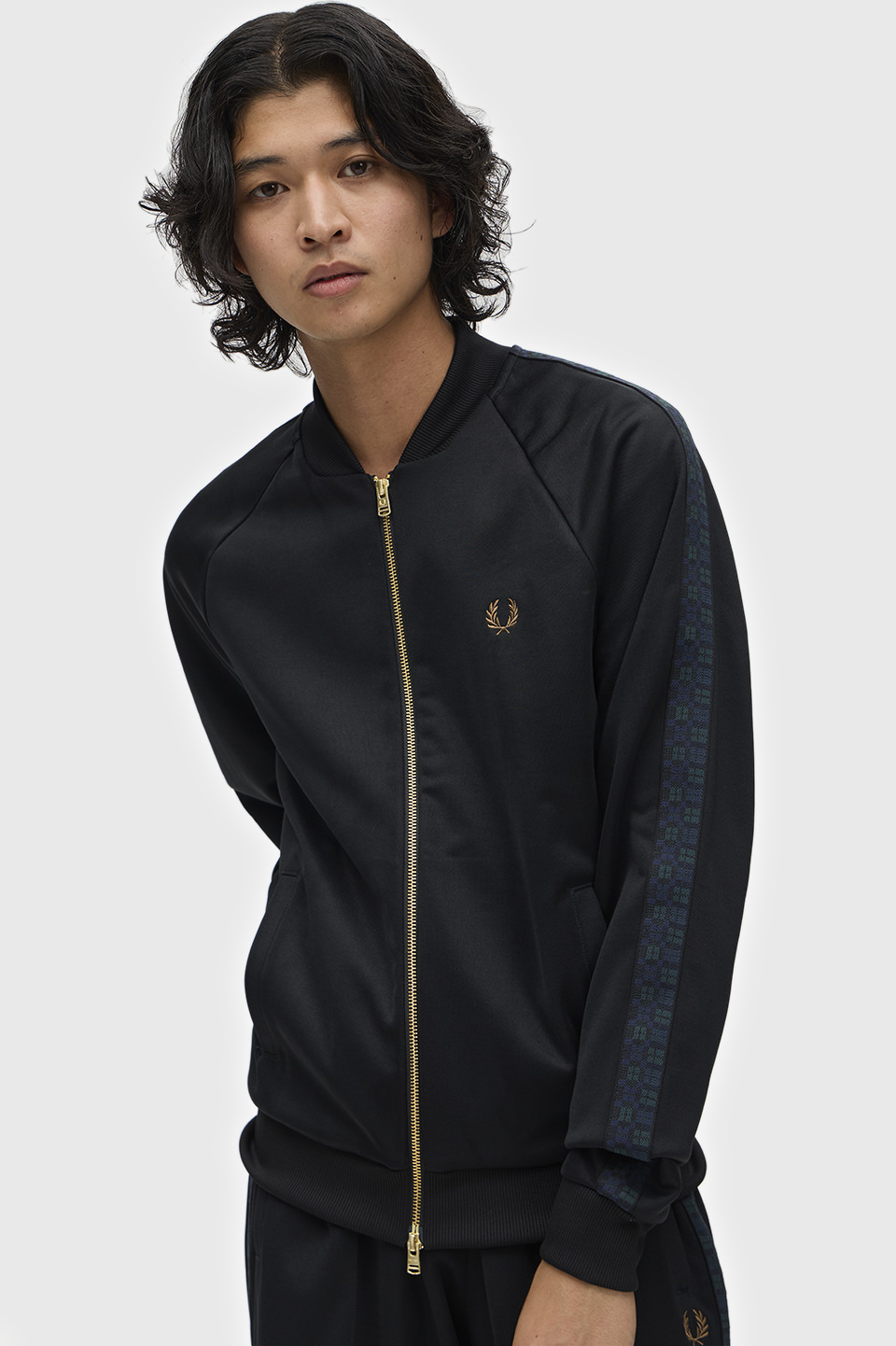 Black Watch Tartan Taped Track Jacket