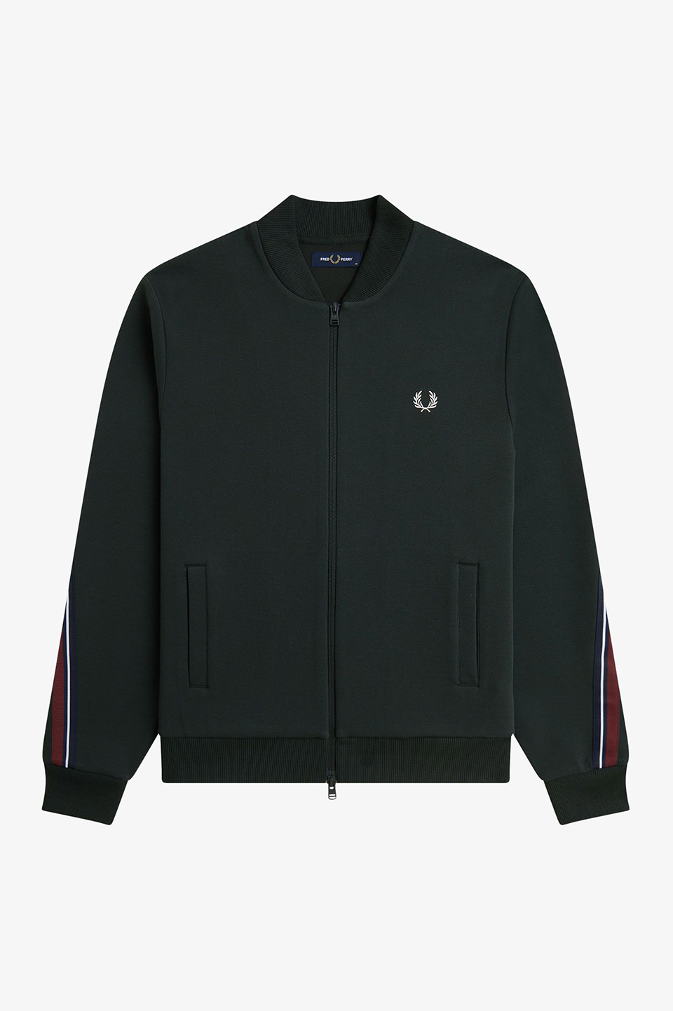 FRED PERRY TRACK JACKET【トラックジャケット】 Stripe Tape Pique Track Jacket(S Q20：NIGHT GREEN): | FRED PERRY