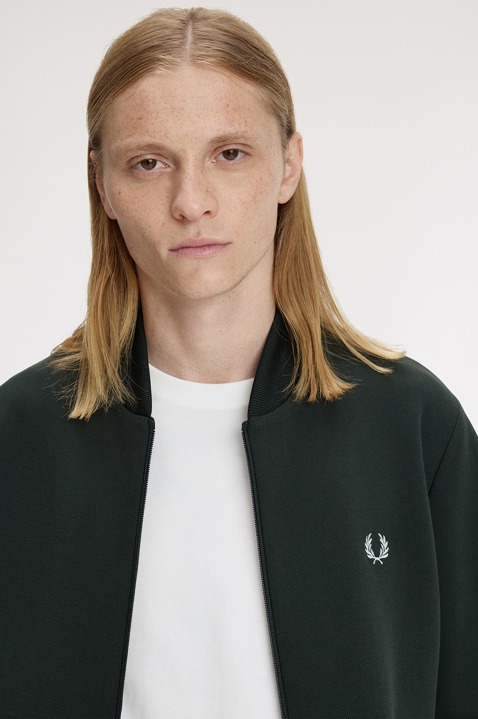 FRED PERRY/フレッドペリー TRACK JACKET Knitted Front Track Jacket(S 102：BLACK): | FRED PERRY JAPAN