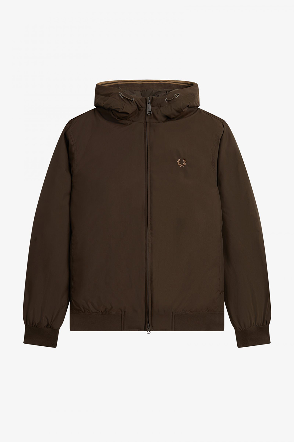 Padded Hooded Brentham Jacket(M Q21：BURNT TOBACCO): | FRED PERRY