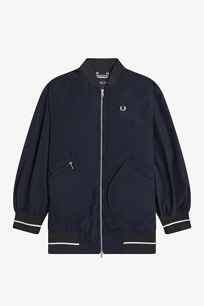 Longline Tipped Bomber Jacket