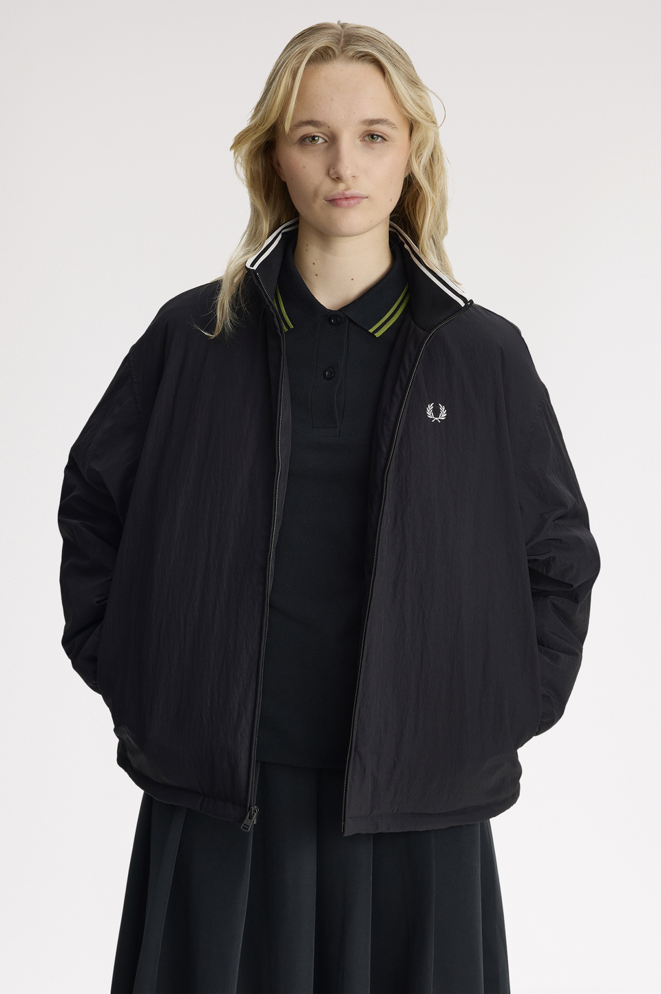 Padded Zip-Through Jacket(8 102：BLACK): | FRED PERRY JAPAN