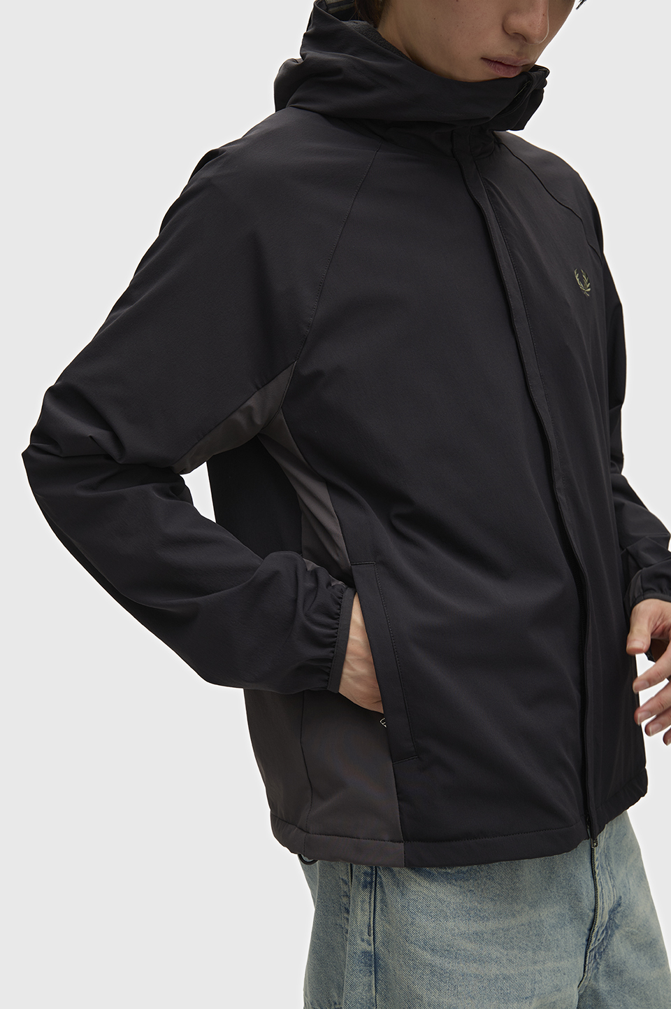 Tipped Colour Block Jacket(S 102：BLACK): | FRED PERRY JAPAN