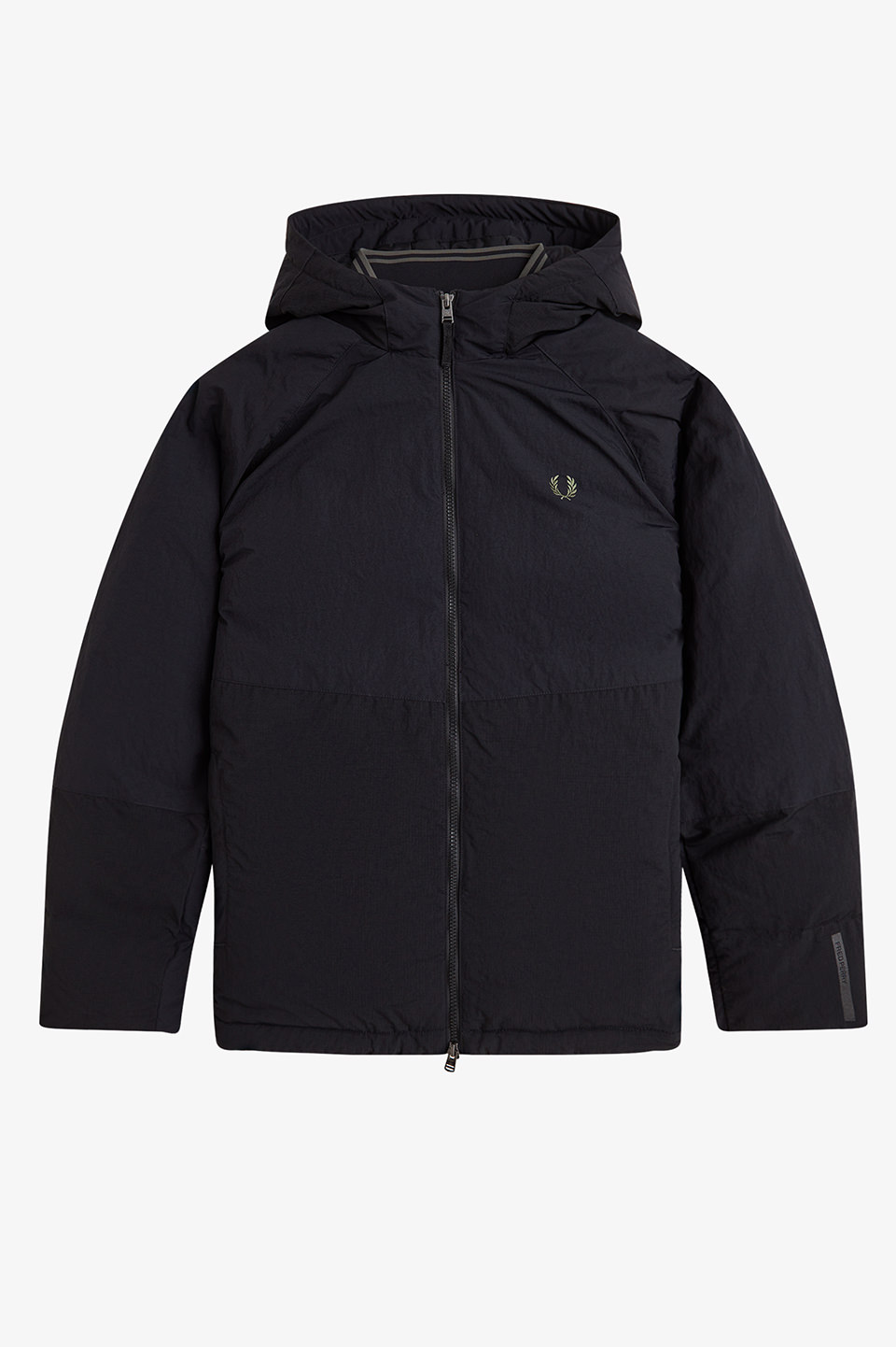 Fabric Block Padded Jacket(S 102：BLACK): | FRED PERRY JAPAN