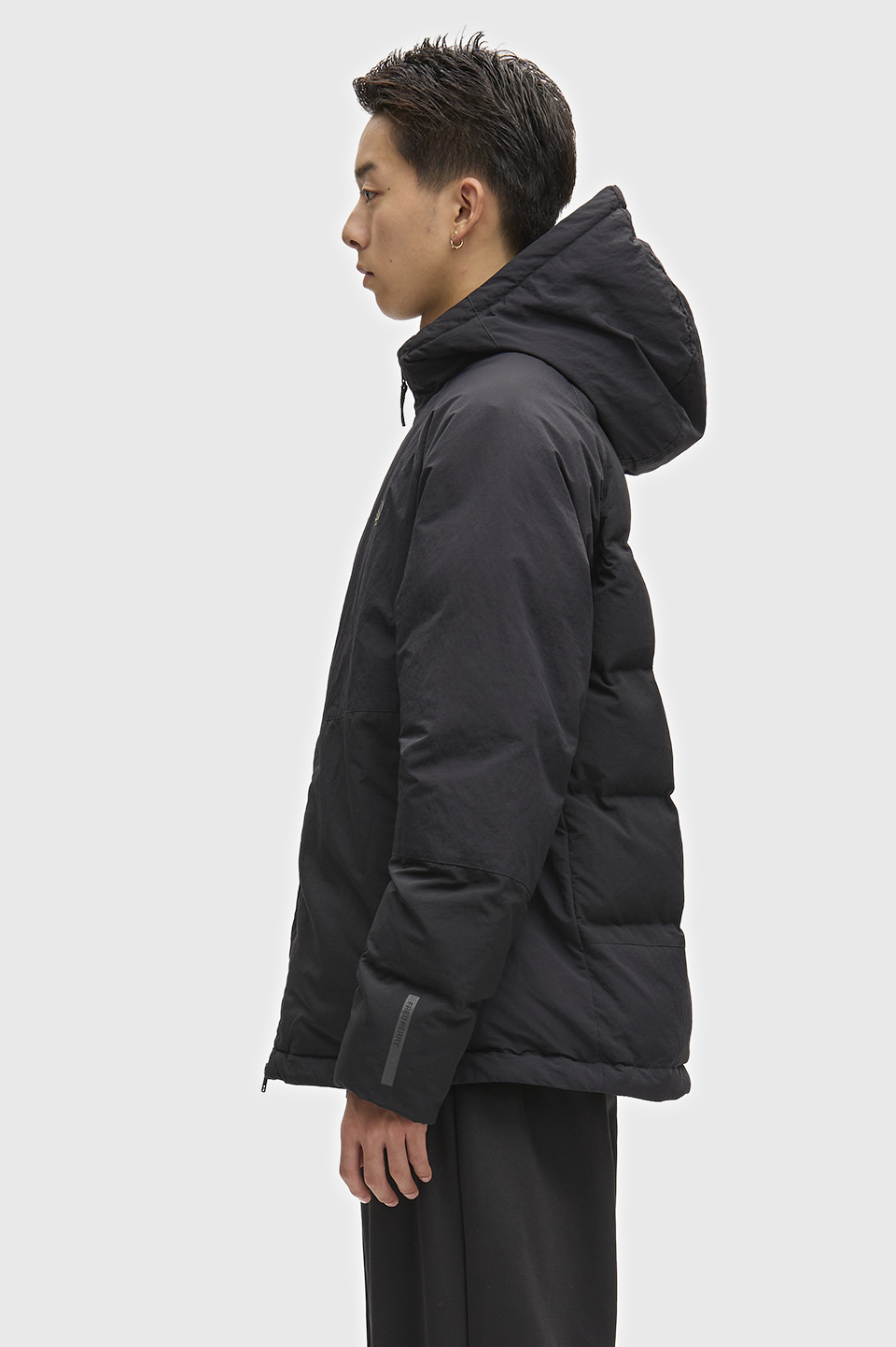 Fabric Block Padded Jacket(S 102：BLACK): | FRED PERRY JAPAN