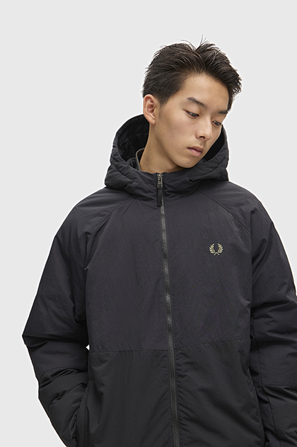 Fabric Block Padded Jacket