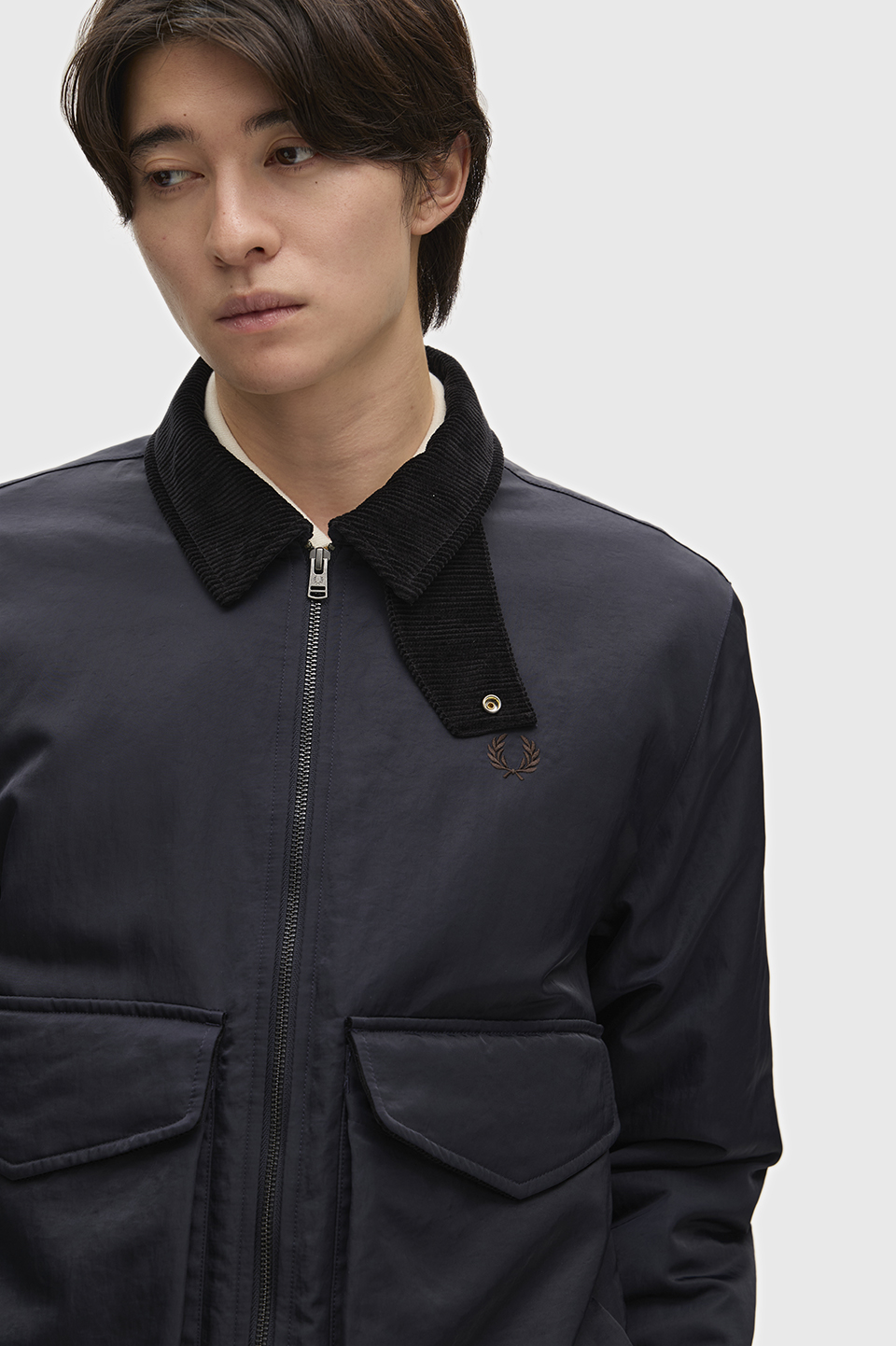 LACEMADE「パインベリードーナツ」ジャケット Nylon Caban Jacket(S 608：NAVY): | FRED PERRY JAPAN | フレッド