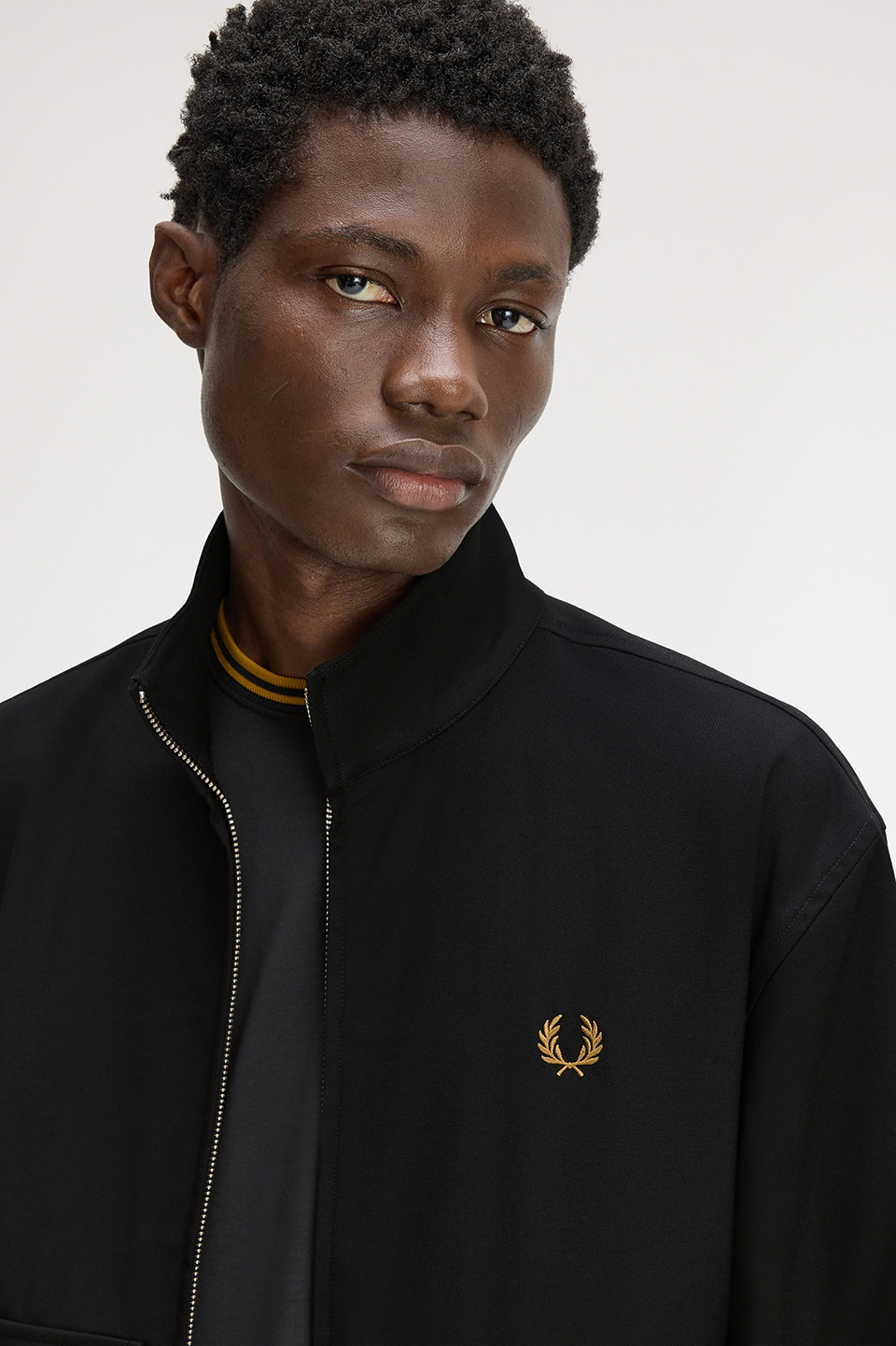 Patch Pocket Funnel Neck Jacket(S 69D：BLACK MOSS): | FRED PERRY