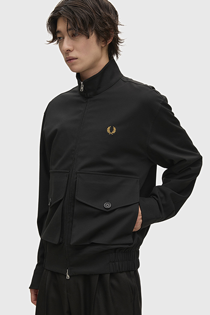 Patch Pocket Funnel Neck Jacket(S 69D：BLACK MOSS): | FRED PERRY