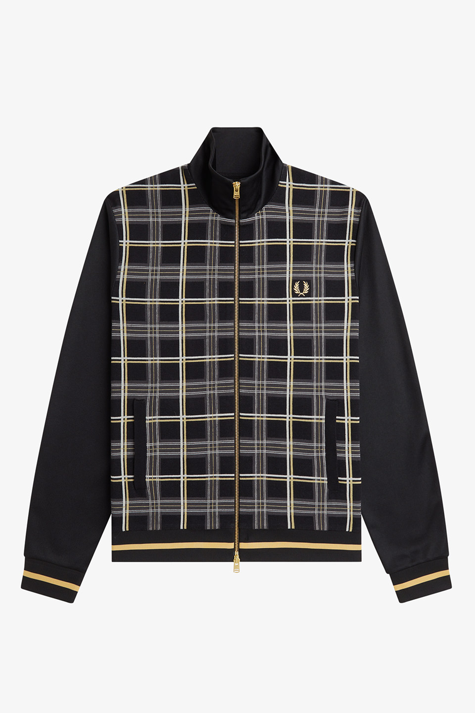 Knitted Front Track Jacket(S 102：BLACK): | FRED PERRY JAPAN
