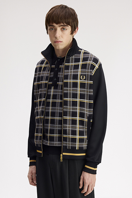 Knitted Front Track Jacket(S 102：BLACK): | FRED PERRY JAPAN