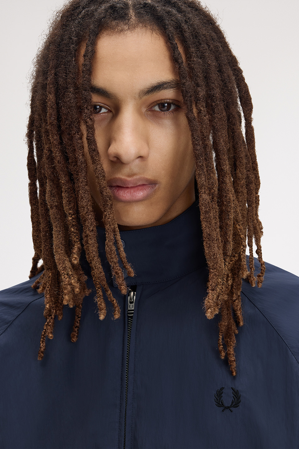 Crinkle Nylon Harrington Jacket(S 738：DARK AIRFORCE): | FRED