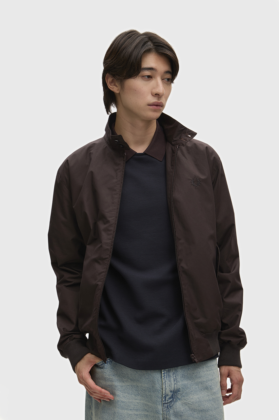 フレッドペリー ブラウン ジップアップジャケット Made In England Harrington(S 70D：CEDAR BROWN): | FRED PERRY JAPAN