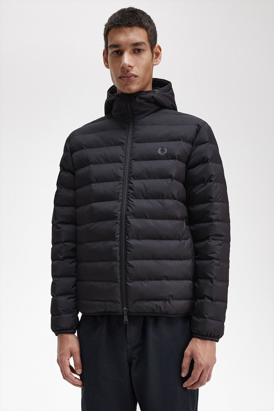 Hooded Insulated Jacket(M 198：BLACK): | FRED PERRY JAPAN ...