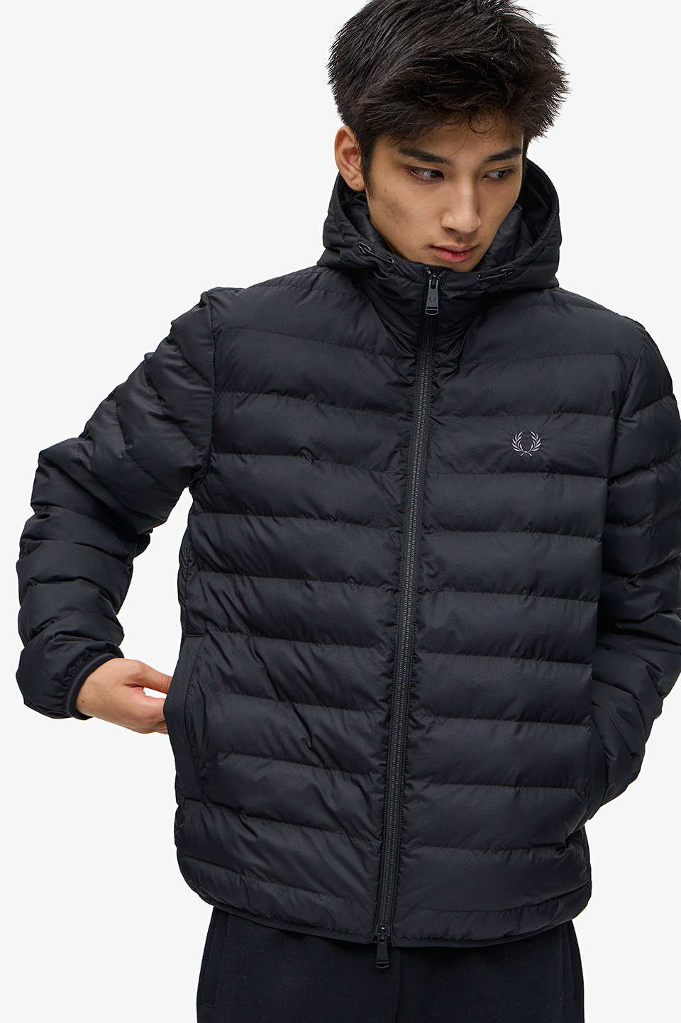 Hooded Insulated Jacket(M 198：BLACK): | FRED PERRY JAPAN