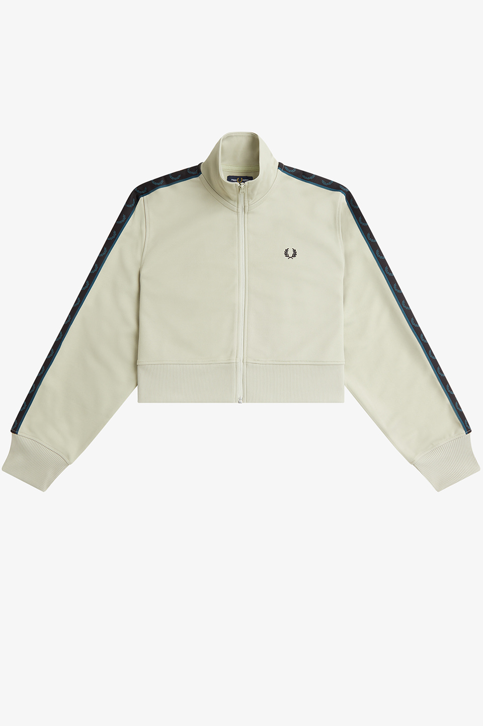Cropped Taped Track Jacket(10 P04：LIGHT OYSTER): | FRED PERRY 