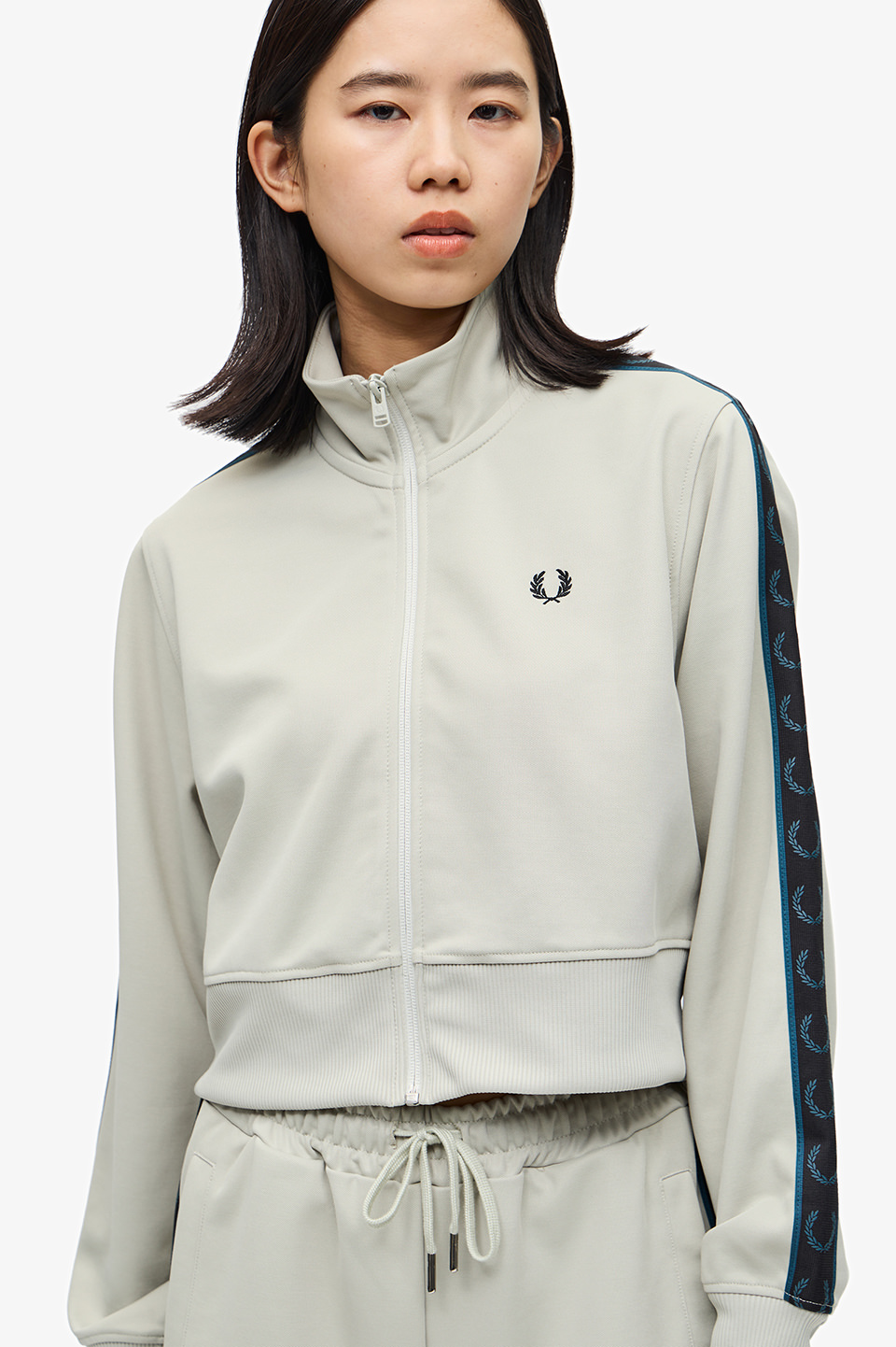 Cropped Taped Track Jacket