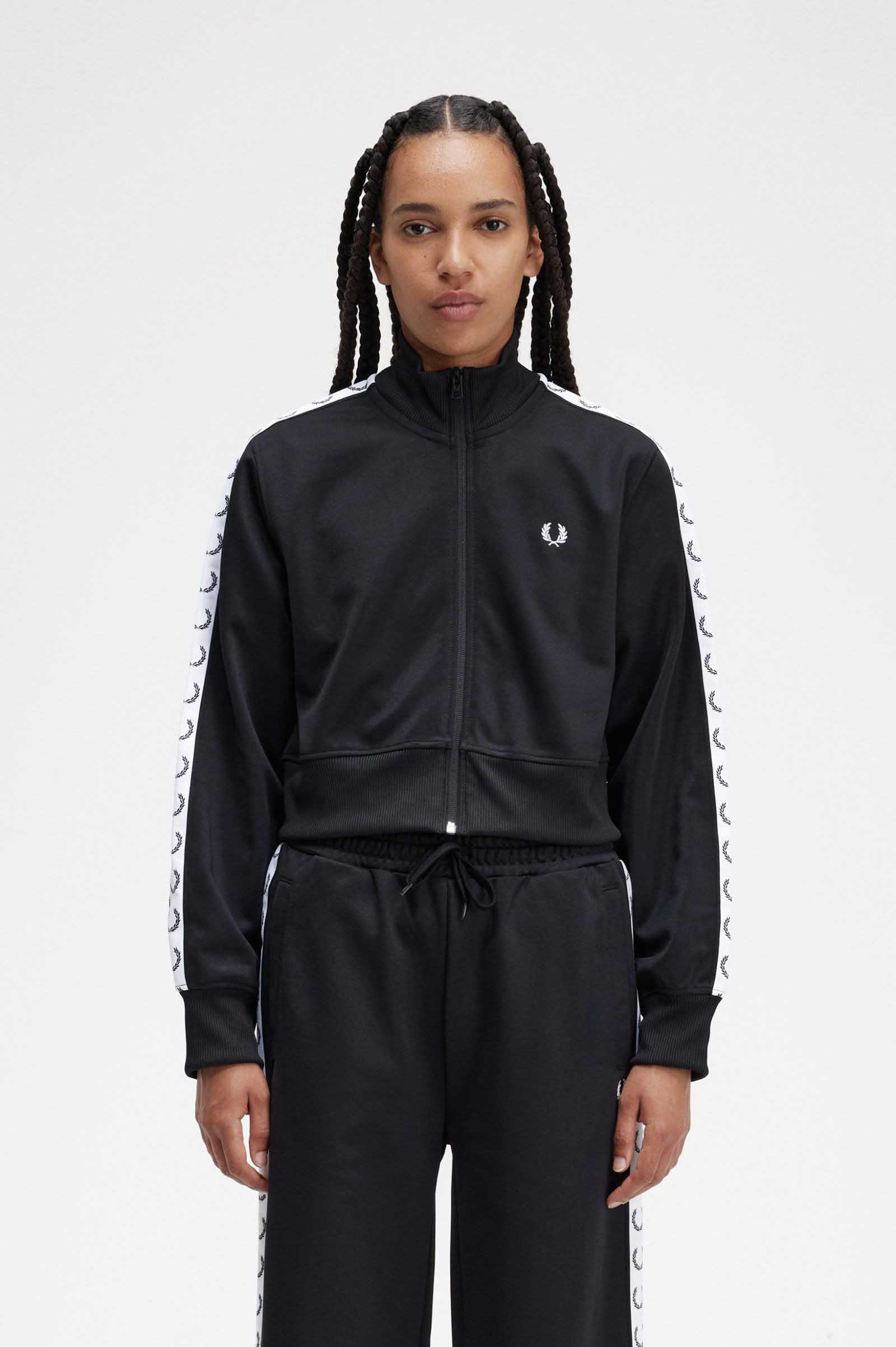 FRED PERRY Track Jacket ショート丈 ブラック 10 M - トップス