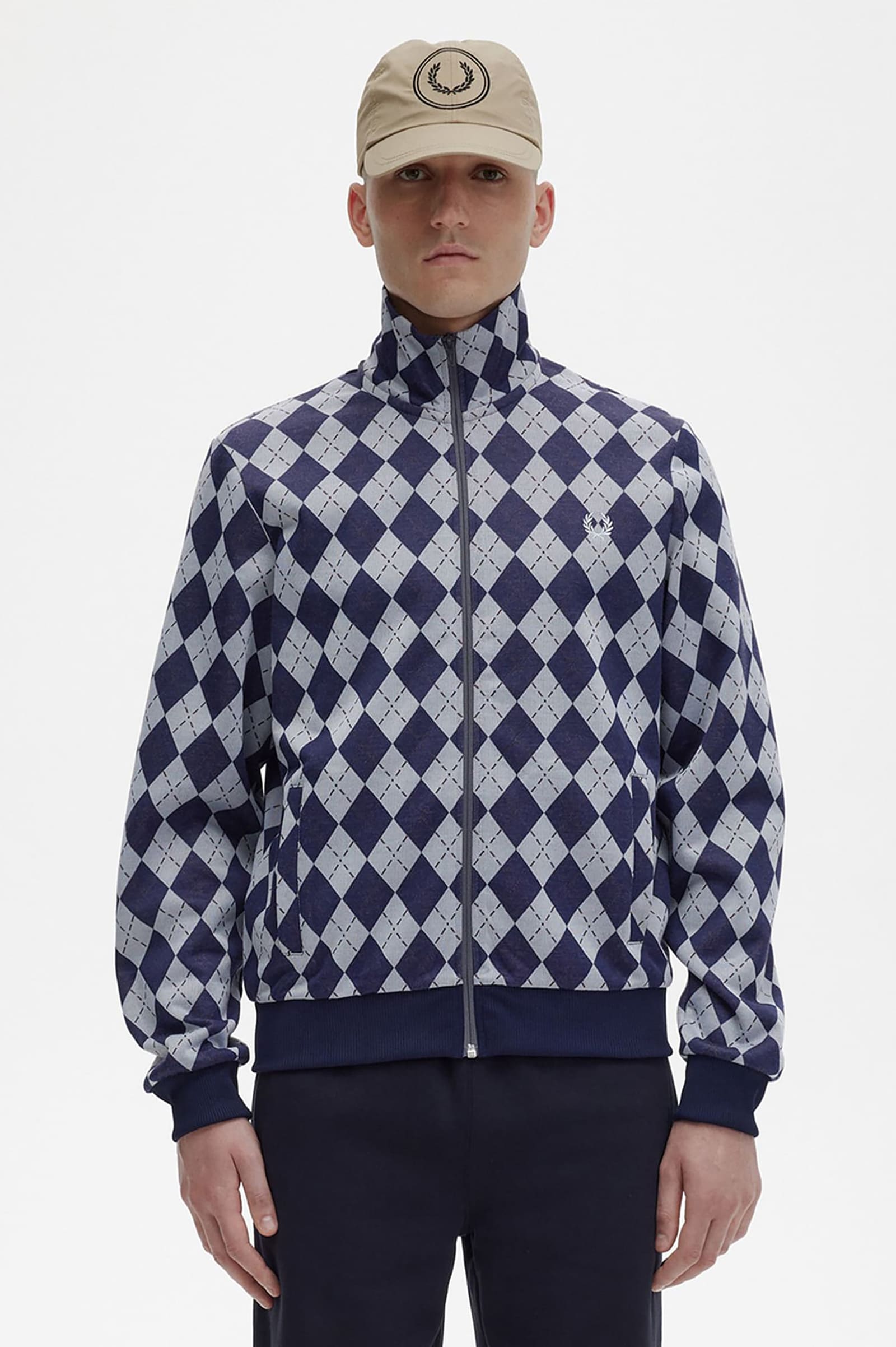 Argyle Track Jacket(S R30：LIGHT ICE): | FRED PERRY JAPAN