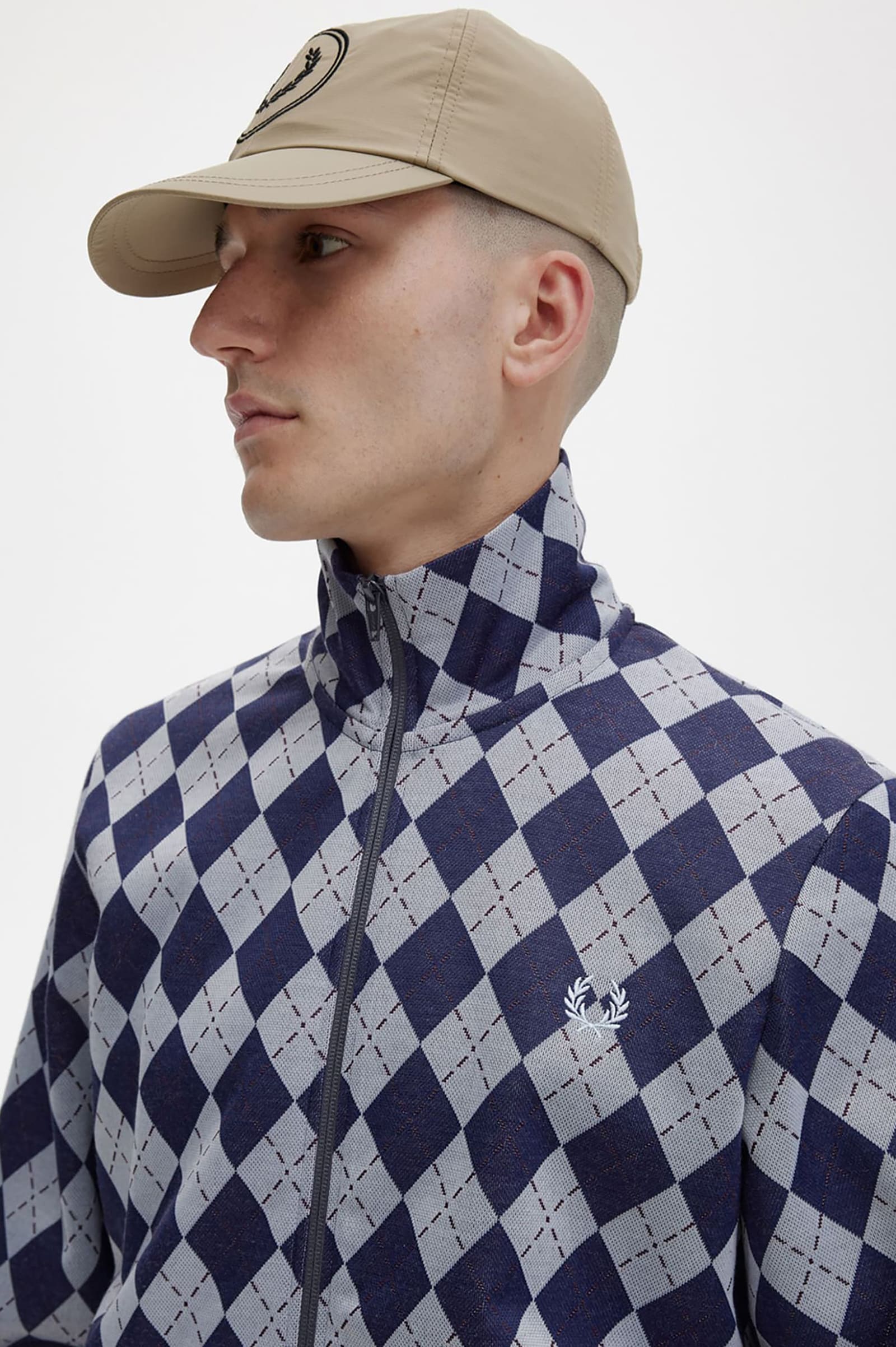 Argyle Track Jacket(S R30：LIGHT ICE): | FRED PERRY JAPAN