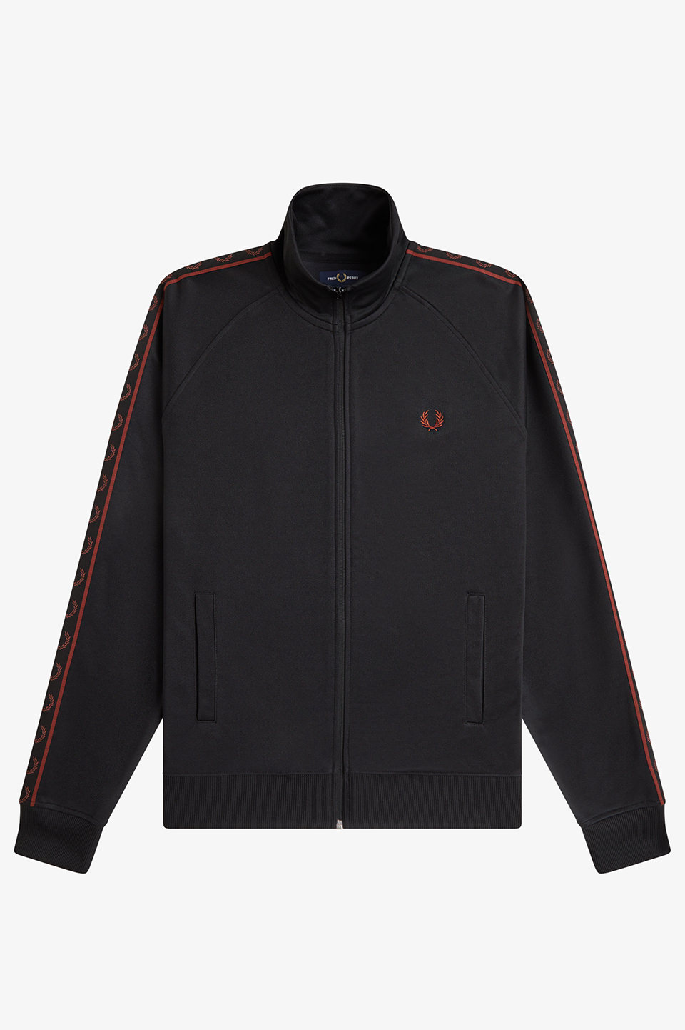 Contrast Tape Track Jacket 220:BLACK S