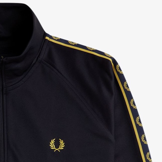 Contrast Tape Track Jacket(S W71：NAVY / CARRINGTON ROAD