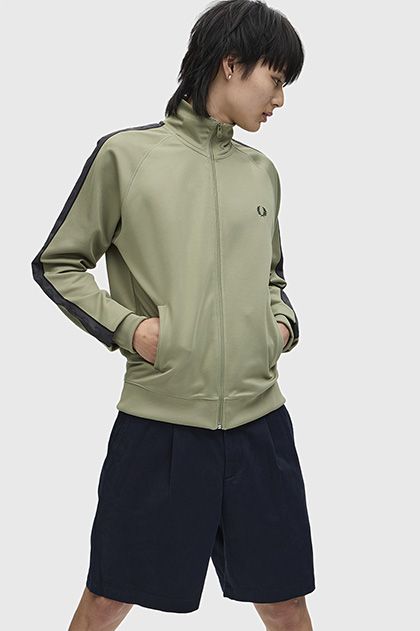 Contrast Tape Track Jacket