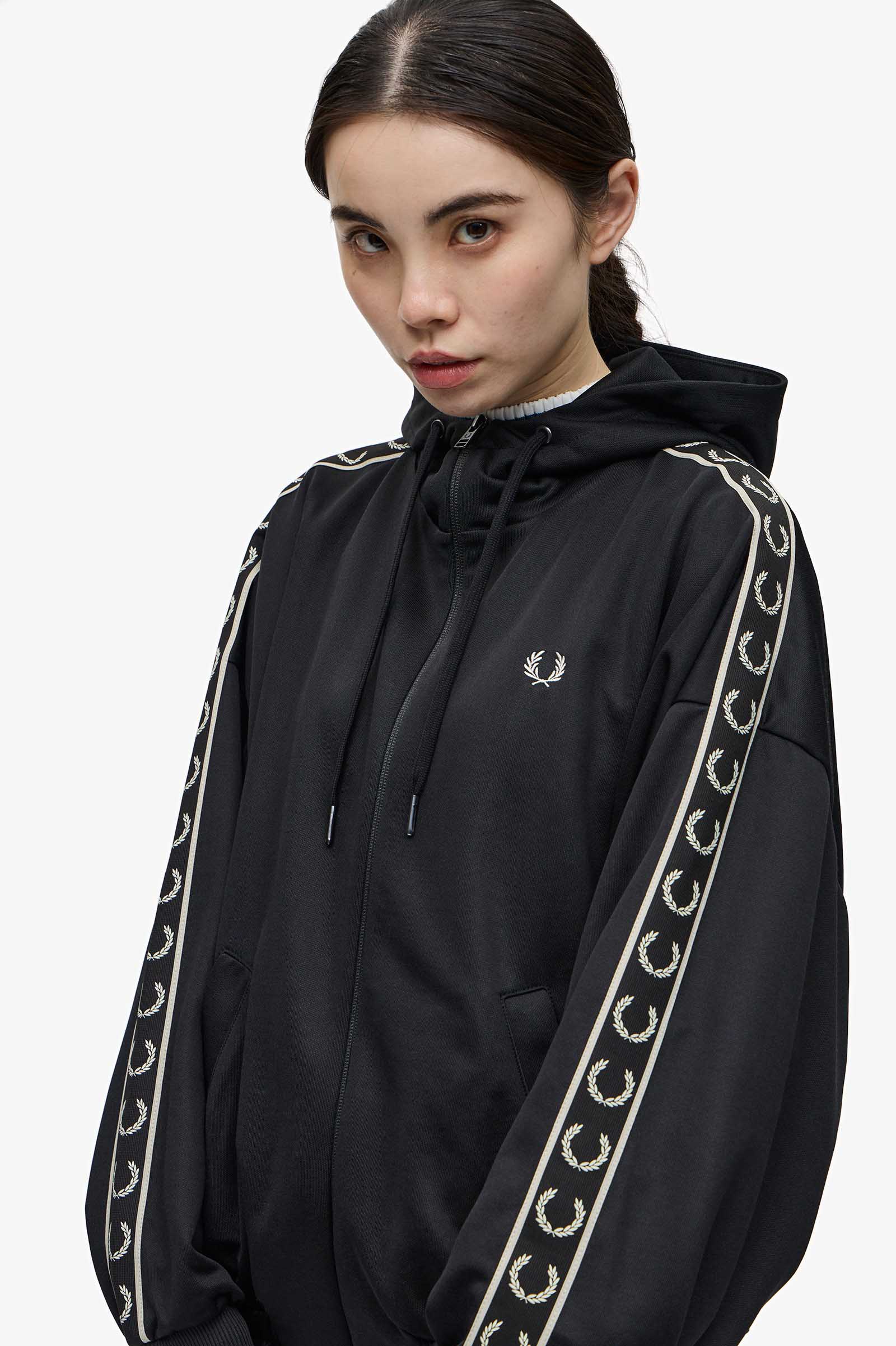 Taped Hooded Track Jacket(10 102：BLACK): | FRED PERRY JAPAN