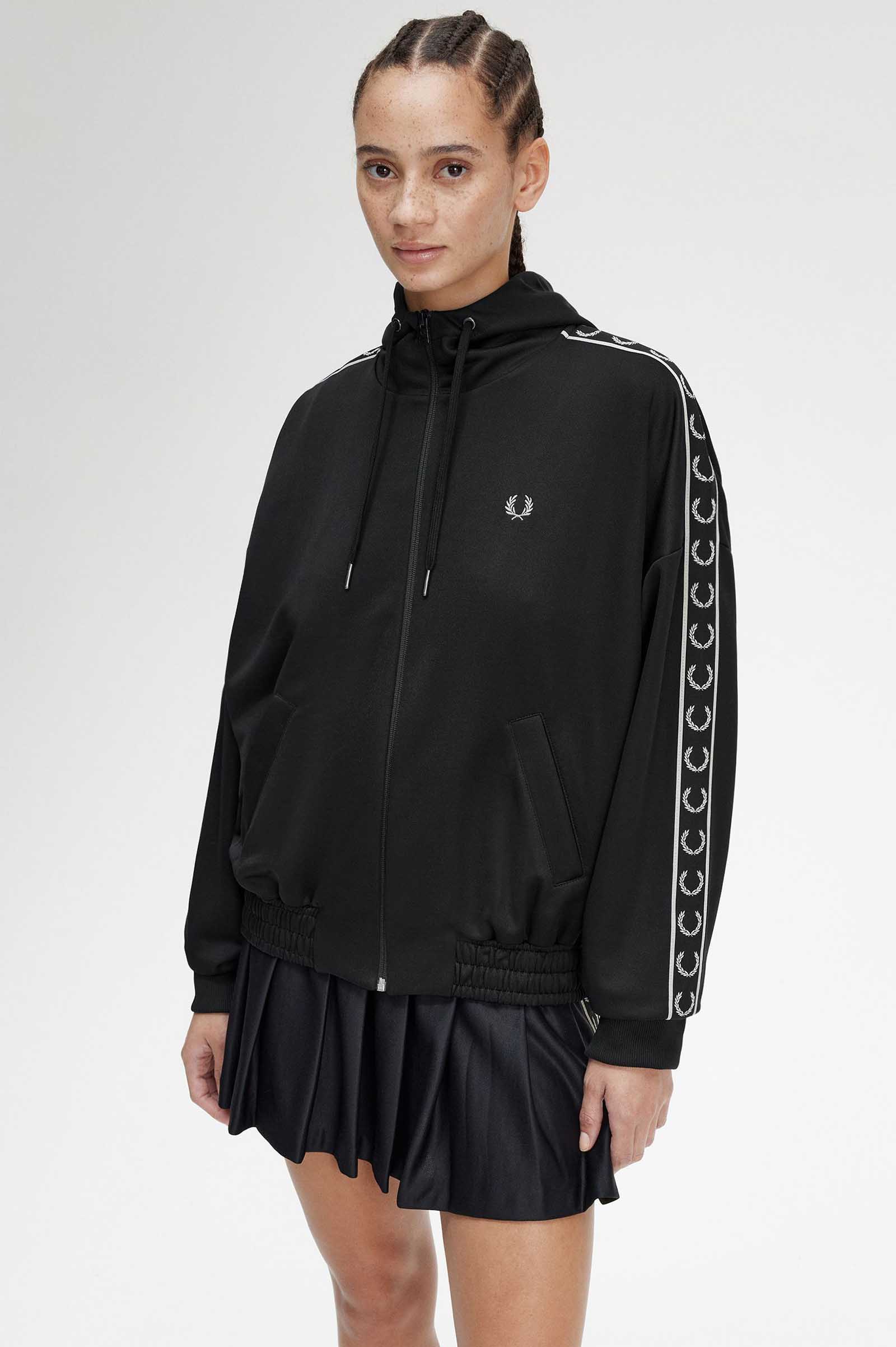 FRED PERRY  TAPED HOODED TRACK JACKET