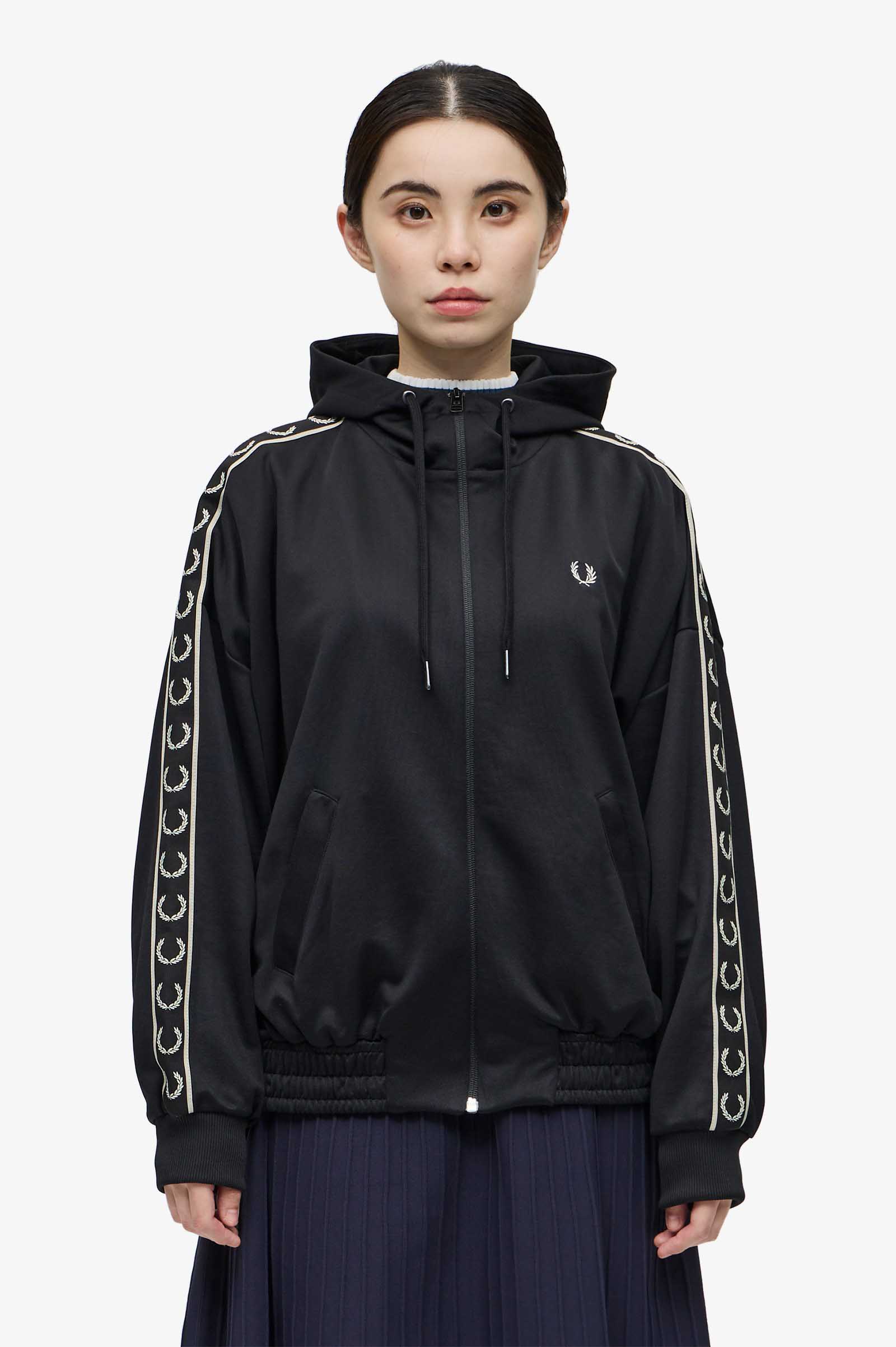 FRED PERRY  TAPED HOODED TRACK JACKET