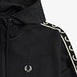 Taped Hooded Track Jacket(10 102：BLACK): | FRED PERRY JAPAN